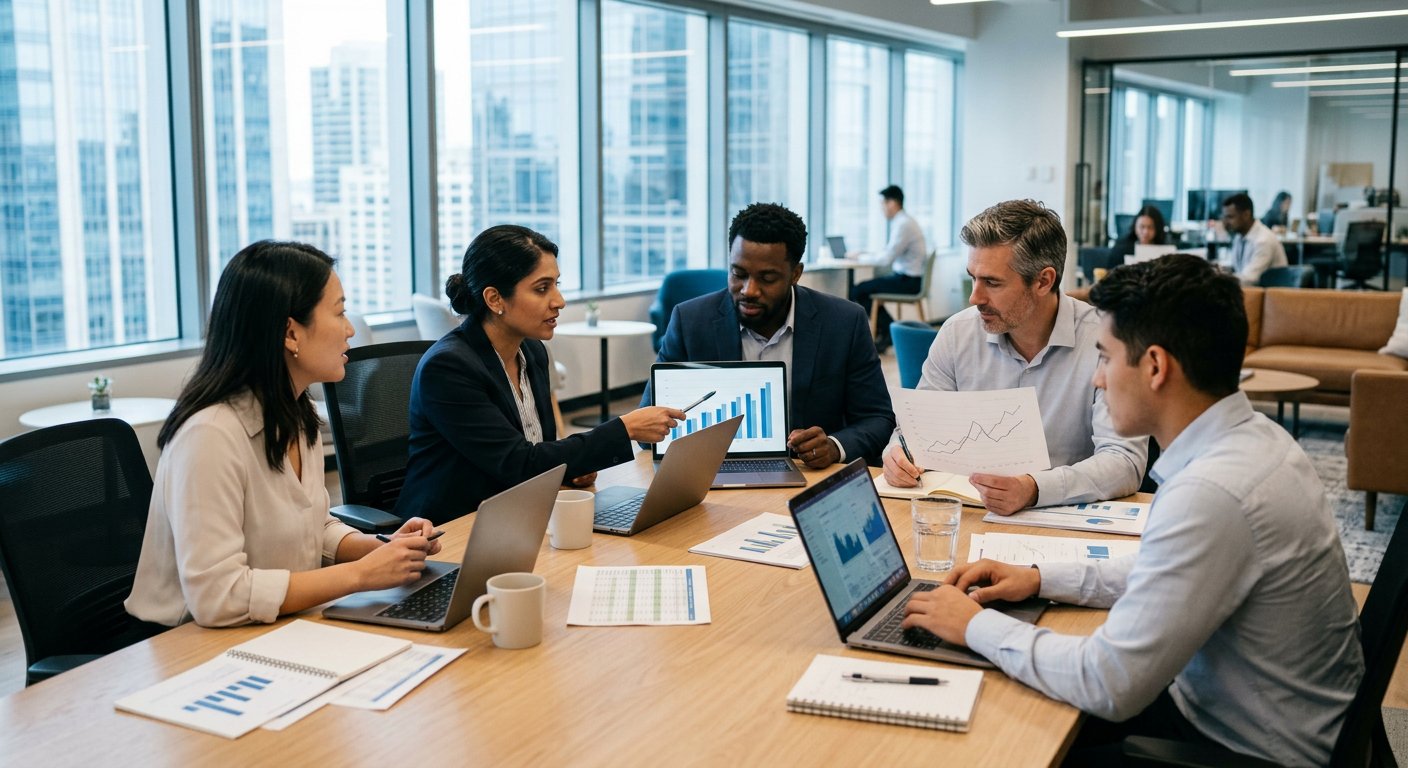 The Finance Rise Hub team at work